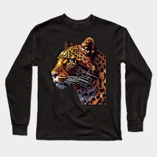 Pixel Leopard Long Sleeve T-Shirt